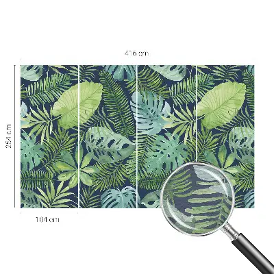 Papier peint photographique intissé feuilles tropicales