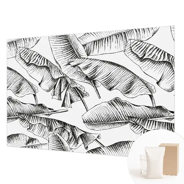Papier peint photo imprimé sur tissu non tissé feuilles de bananier