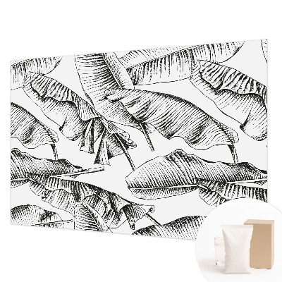 Papier peint photo avec un motif de feuilles de bananier