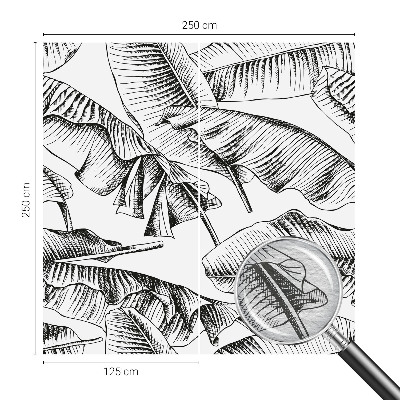Papier peint photo avec un motif de feuilles de bananier