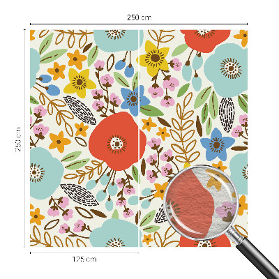 Décoration murale panoramique intissé avec un motif floral
