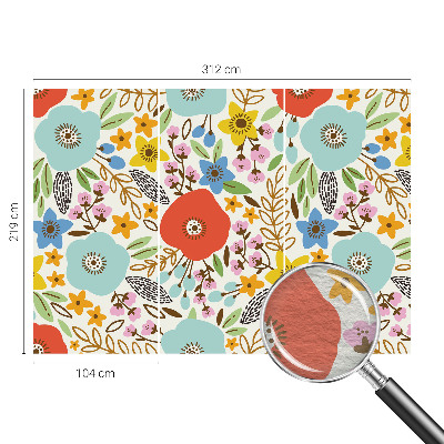 Décoration murale panoramique intissé avec un motif floral