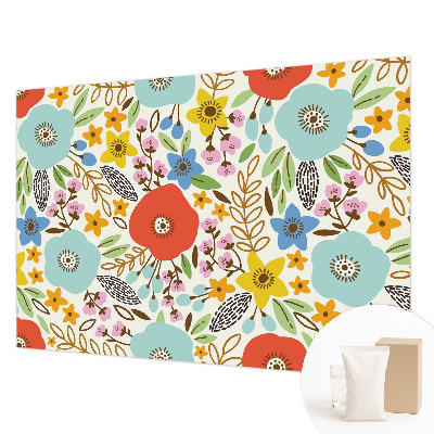 Décoration murale panoramique intissé avec un motif floral