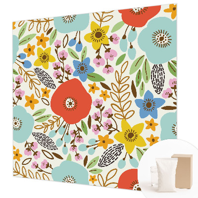Décoration murale panoramique intissé avec un motif floral