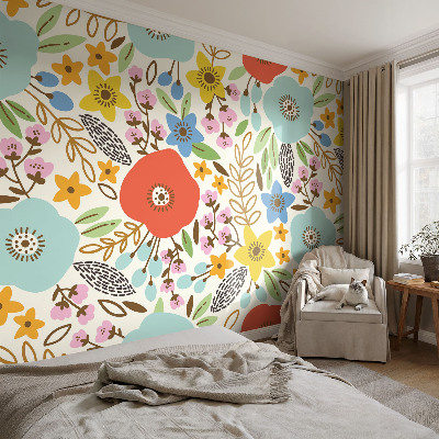 Décoration murale panoramique intissé Kvetinový vzor