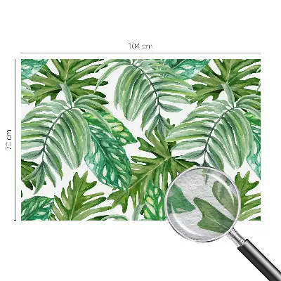 Papier peint intissé feuilles exotiques