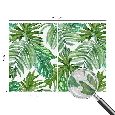 Papier peint intissé feuilles exotiques