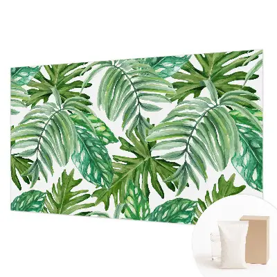 Papier peint intissé feuilles exotiques