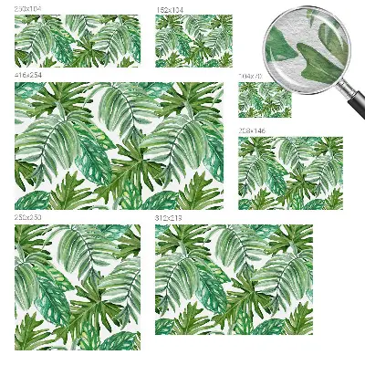 Papier peint intissé feuilles exotiques