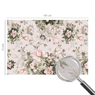 Papier peint salon moderne à motif floral