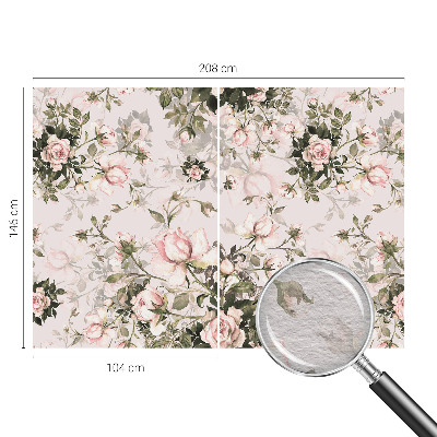 Papier peint salon moderne à motif floral