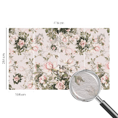 Papier peint salon moderne à motif floral