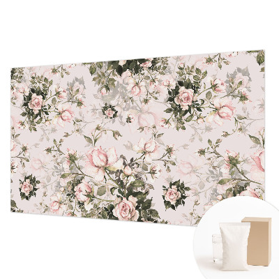 Papier peint salon moderne à motif floral