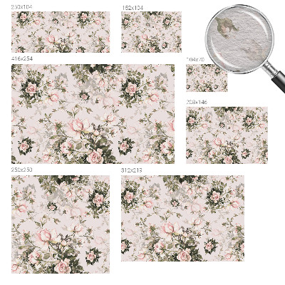 Papier peint salon moderne à motif floral