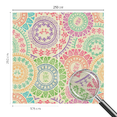 Papier peint panoramique avec des mandalas colorés