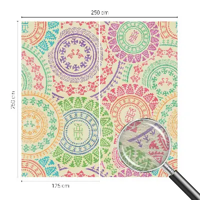 Papier peint photographique intissé mandalas colorés