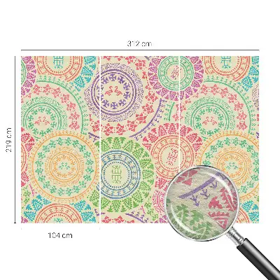 Papier peint photographique intissé mandalas colorés