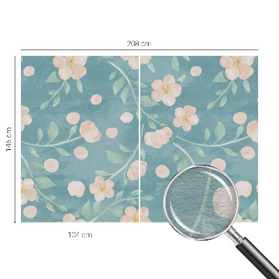 Papier peint panoramique sur mesure à motif floral élégant