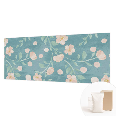 Papier peint panoramique sur mesure à motif floral élégant
