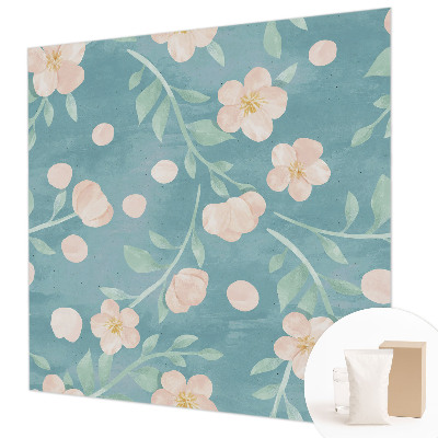 Papier peint panoramique sur mesure à motif floral élégant