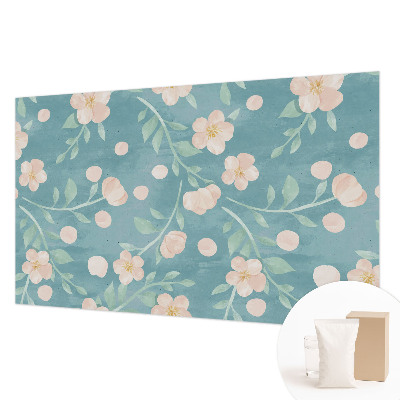 Papier peint panoramique sur mesure à motif floral élégant