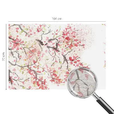 Papier peint photo sur tissu non tissé branches fleuries