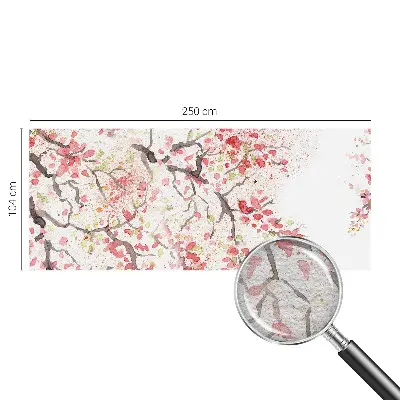 Papier peint photo sur tissu non tissé branches fleuries
