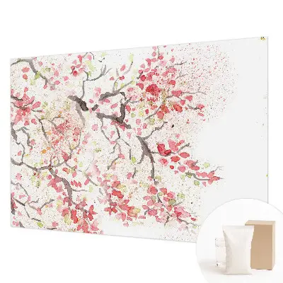 Papier peint photo sur tissu non tissé branches fleuries