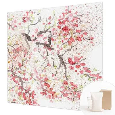 Papier peint photo sur tissu non tissé branches fleuries