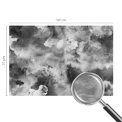 Papier peint panoramique enfant avec motif de nuages gris