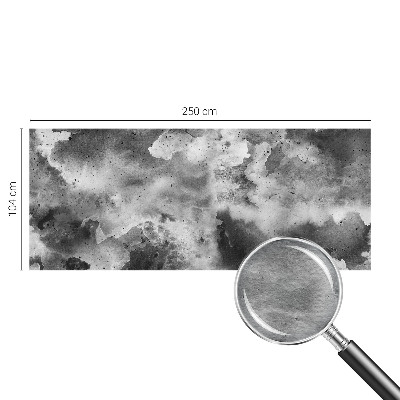 Papier peint panoramique enfant avec motif de nuages gris
