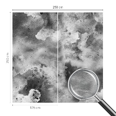 Papier peint panoramique enfant avec motif de nuages gris