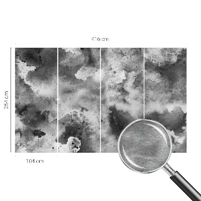 Papier peint photographique intissé nuages ​​gris