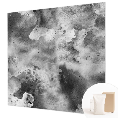 Papier peint panoramique enfant avec motif de nuages gris
