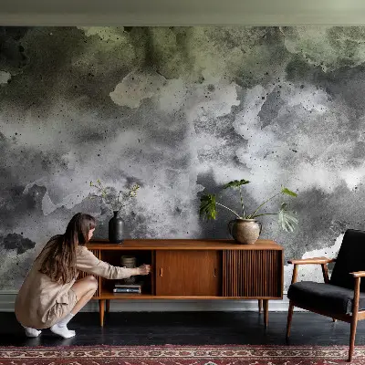 Papier peint photographique intissé nuages ​​gris