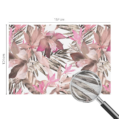 Papier peint panoramique moderne avec un motif de fleurs exotiques