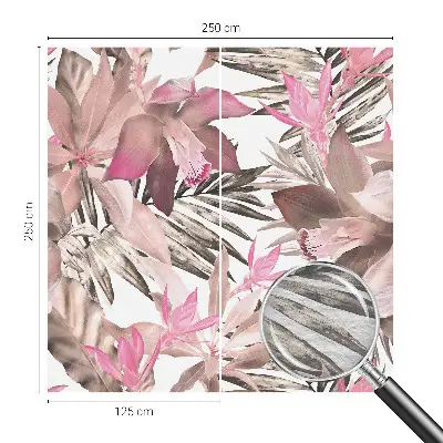 Papier peint photo imprimé sur tissu non tissé Fleurs exotiques