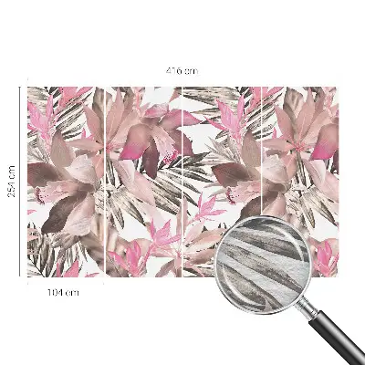 Papier peint photo imprimé sur tissu non tissé Fleurs exotiques