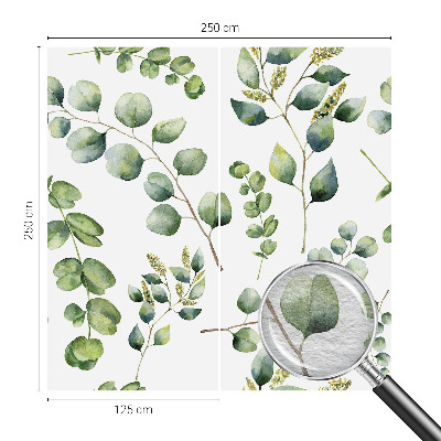 Papier peint panoramique de haute qualité avec un motif de feuilles vertes