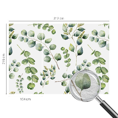 Papier peint panoramique de haute qualité avec un motif de feuilles vertes