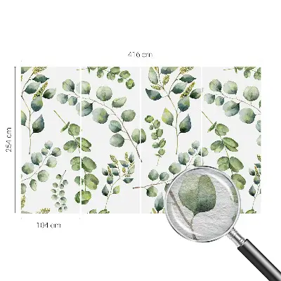 Papier peint intissé Feuilles vertes