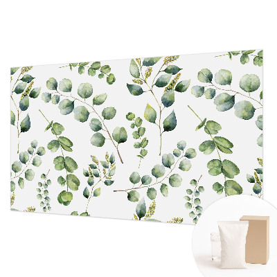 Papier peint panoramique de haute qualité avec un motif de feuilles vertes