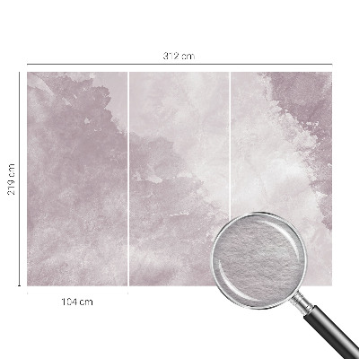 Papier peint panoramique tendance avec motif abstrait violet