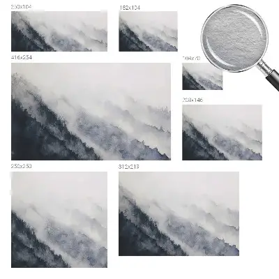 Papier peint intissé imprimé brouillard de montagne