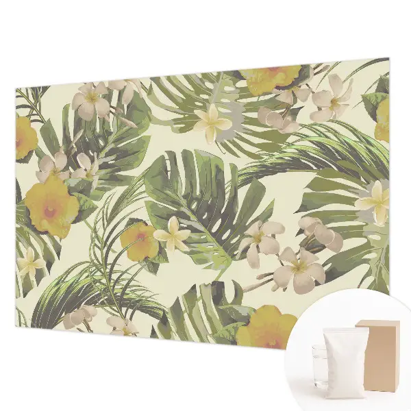 Papier peint photo imprimé sur tissu non tissé flore exotique