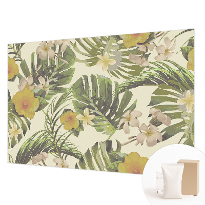 Papier peint photographique avec un motif de flore exotique