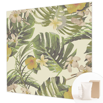 Papier peint photographique avec un motif de flore exotique