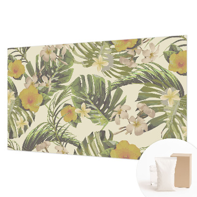Papier peint photographique avec un motif de flore exotique