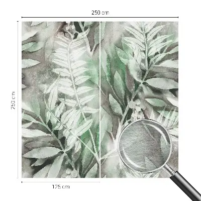 Papier peint intissé Feuilles aquarelles