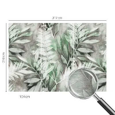 Papier peint intissé Feuilles aquarelles
